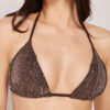 Triangel-Bikinioberteile „Brown Glitter“
