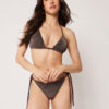 Triangel-Bikinioberteile „Brown Glitter“