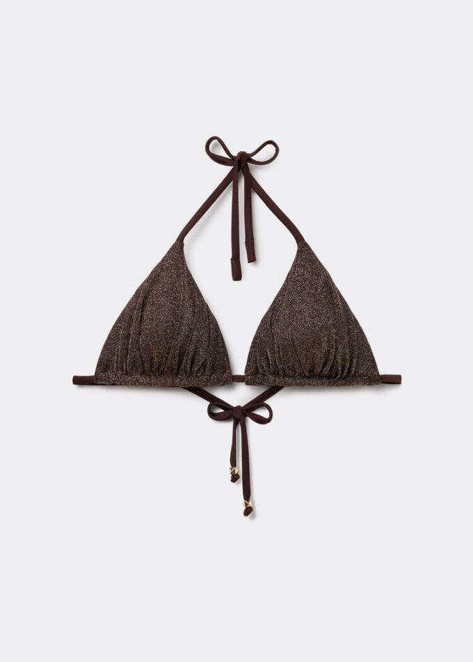 Triangel-Bikinioberteile „Brown Glitter“