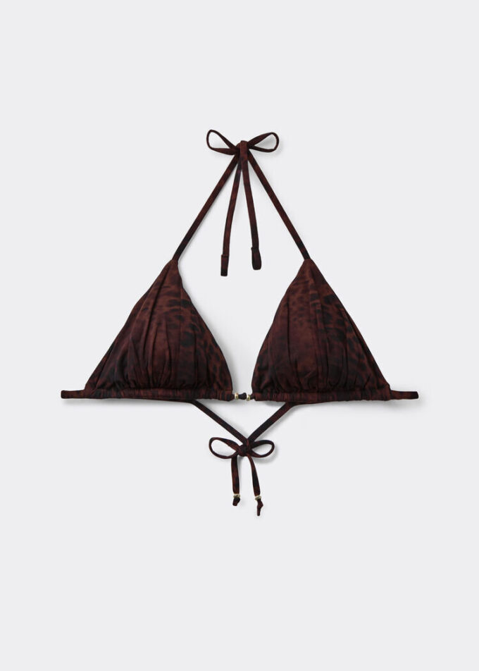 Triangel-Bikinioberteile Dark Animalier