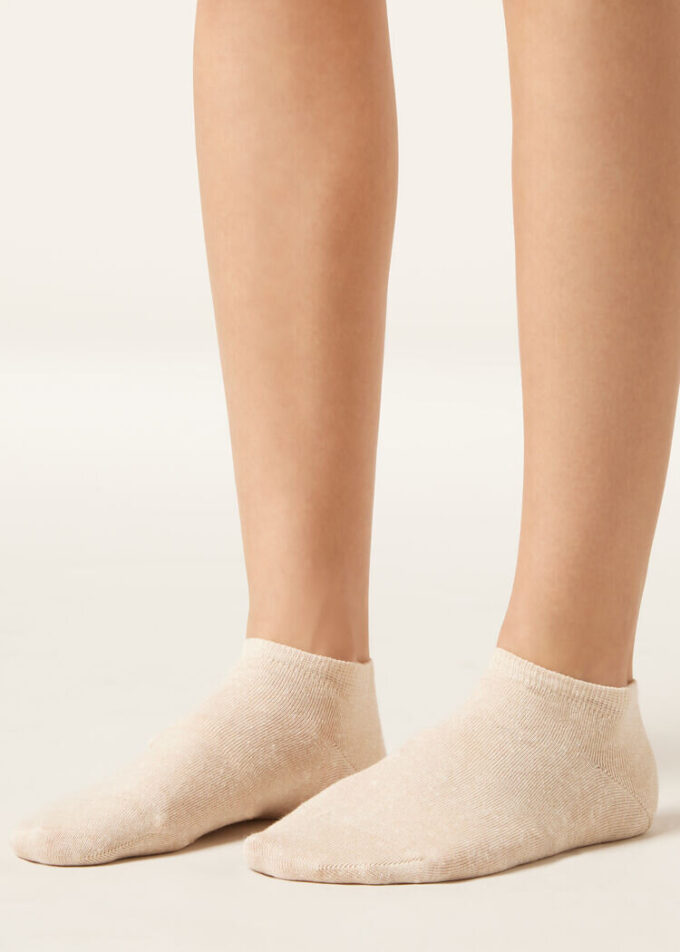 Unisex-Socken aus Baumwolle und Leinen